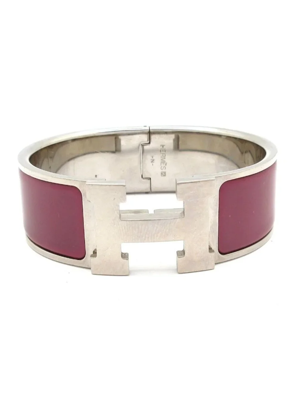 Hermes Bangle Clic Clac Silver Purple Bracelet